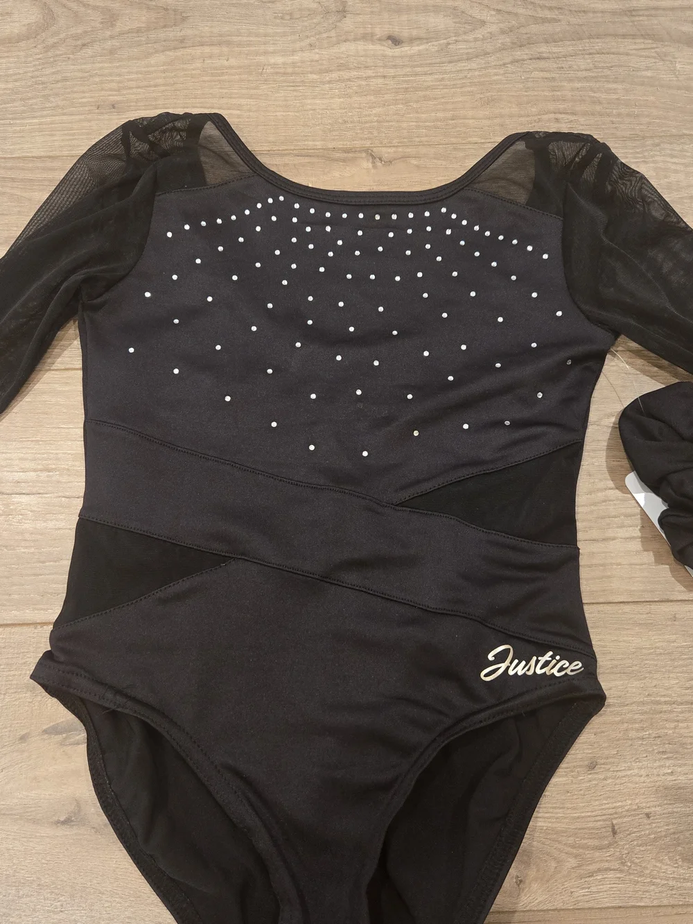NWT Justice Long Sleeve Rhinestone Leotard Set Multisize Avail XS 5/6 & LG 12/14